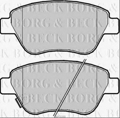 BORG & BECK bbp2388 -  Комплект тормозных колодок, дисковый тормоз